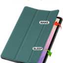 Folio Case for Samsung Galaxy Tab S11 (11-inch), PU & Hard PC Cover | Lightweight Shell | Shockproof | Adjustable Kickstand | Smart Auto Wake/Sleep | Precise Cutouts | Anti-Scratch (Dark Green)