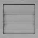 Vent Systems 4" Inch Gray Plastic Vent Cover  Weather-Resistant Louvered Exhaust Outlet with Flap and Built-in Mesh Screen for Bathroom and Kitchen Exhaust, Garage, Office, HVAC System  Outdoor Use