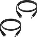 3.3FT DC Power Extension Cable 5.5mmx2.1mm 18AWG Male to Female 12V Extension Cable for CCTV Surveillance Camera Router LED Light Ba 2pcs