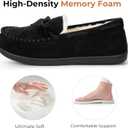 HomeTop Women's Moccasins House Slippers Memory Foam Indoor Outdoor Ladies Shoes, 10 US 