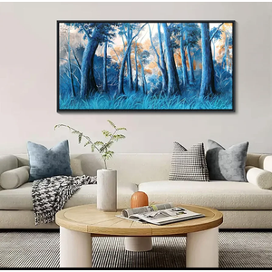 CHATYOUNG Framed Wall Art Decor - Large Size 24x48 IN Blue Dream Forest Pictures Canvas Wall Paintings Natural Landscape Artwork for Living Room Bedrom Hallway Office Room Home Decor