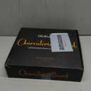 Round Charcuterie Board with Lid and Handle - Portable Cheese Board for Travel,Bamboo Cutting Board for Kitchen,Gifts for House Warming, Bridal Shower (7 Compartment, Black)