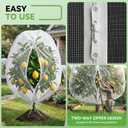 4 Pack Bird Netting for Garden Protection with Zipper & Drawstring - Garden Netting Pest Barrier 3.3x2.7FT,Cover for Blueberry Bushes Tomato Fruit Tree and Plants Protection from Insect Mosquito Birds