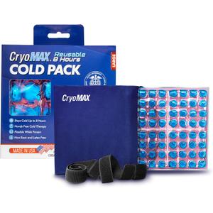 CryoMAX Cold Pack, Reusable, Latex Free, 8 Hour Cold Therapy, Large, 12" x 12" (1 Count)