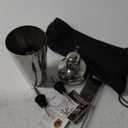 Expert Cocktail Shaker Home Bar Set - 14 Piece Stainless Steel Bar Tools Kit with Shaking Tins, Flat Bottle Opener, Double Bar Jigger, Hawthorne Strainer, Shot Glasses, Bar Spoon, and 6 Pour Spouts.