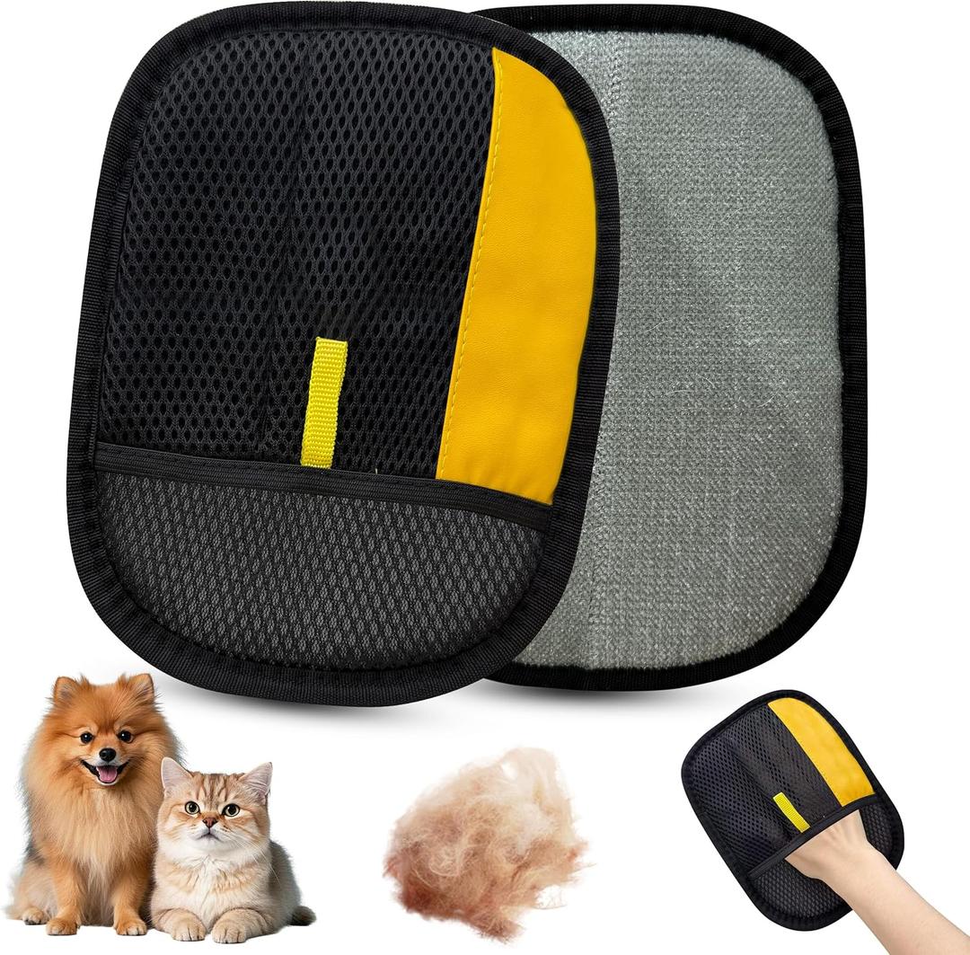 5Pack 1 Pcs Electrostatic Pet Hair Remover GloveReusable Cats Dogs Hair Removal Gloves for Furniture Bed Sheets Couch Clothes Carpet Car Seat