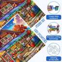 500 Pieces Puzzle for Adults, Country Store Puzzles, Landscape Jigsaw Puzzles, Creative Play Holiday Party Gifts, Fun and Challenging Family Game for Adults Seniors, 20.5x15 in
