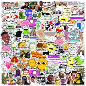 200 PCS Vinyl Funny Stickers for Adults - Unique Designs, No Repeats, Waterproof Vinyl - for Laptop, Water Bottle, Journal, Phone Case Decoration - STEAKRZ