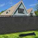 Privacy Screen Fence, TOTU 6ft x 50ft Heavy Duty Shade Net Cover, for Wall Garden Yard Outdoor Home Decoration, Black