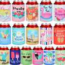 16 Pcs Beer Can Sleeves Neoprene Can Cooler Sleeves Funny Can Cover Insulated Beach Themed for Beverages Soda Bottles Summer Party Favors