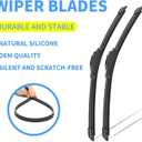 Gavimnal 26"+16"+11" Silicone Wiper Blades Replacement For Hyundai Kona 2018-2023,All-Season Front Rear Windshield Wiper Blades(Set of 3)