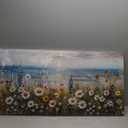 SERIMINO Coastal Landscape Wall Art Prints, Beach Daisy Large Canvas Prints, Wildflowers Paintings Modern Farmhouse Decor, Floral Pictures Wall Decor Living Room Dining Room Kitchen 20"X40"