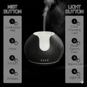 ARVIDSSON Essential Oil Diffuser 1 Pack, Ultrasonic Oil Diffusers for Home, Aromatherapy Diffuser with Mood Light, 200ml Diffuser for Essential Oils, Gift for Women - Black