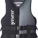 huraty Adult Kayaking Vest with Leg Straps, Quick-Dry Swim Vest Jacket for Boating Fishing Surfing, Neoprene Youth Swim Jacket (XX-Large(210-230lb), Black)