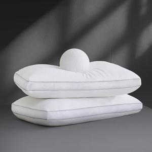 Goose Down Bed Pillows Queen Size Set of 2 (White), Hotel Collection Pillows for Sleeping, Gusseted Pillow for Side, Back, or Stomach Sleepers, 20" x 30"