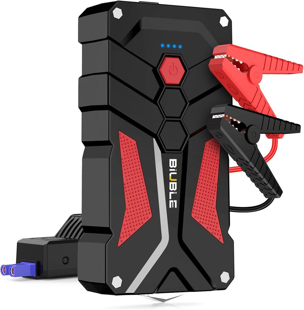 Jump Starter Car Jump Starter Auto Battery Booster Pack 5000A Peak 12V with USB-C Quick Charge,Lithium Jump Box with LED Light(Up to 7.0L Gas or 5.5L Diesel Engine) (Black and Red)