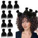10 Hair Volume ClipRoot Clips for Curly Hair Volume and Claw Clips for Thick Hair, Root Lifter for Bounce Curl (Black)