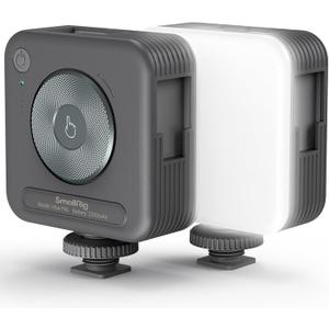 SmallRig P96 LED Video Light, Portable Camera Lights, 96 LED Beads for Photography Video Lighting, Rechargeable 2200mAh CRI 95+ 2700-6500K w 3 Cold Shoe (Gray)