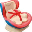 Christmas Elf Doll Accessories - Car Seat for 7-15 Inch Dolls, Air Vent Mount with Display Stand, Elf Props & Ideas for Christmas (Magnetic Chair With Base Vibrant Orange)