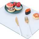 Murrey Home Glass Cutting Board for Kitchen Counter, Tempered Glass Chopping Boards Dishwasher Safe, Small Clear Countertop Tray, Scratch Resistant, Heat Resistant, Non Toxic, Clear, 24"x18" (23.6"L x 17.7"W)