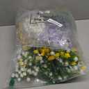 WILLBOND 36 Bundles Artificial Flowers Outdoor, UV Resistant Faux Artificial Plants Shrubs Flower Bulk for Hanging Planter Porch Window Home Wedding Spring Summer Decor (Yellow,Purple,White)