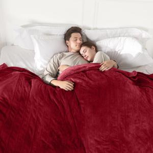 COZYTY Heated Blanket Electric Blanket Queen Size, Super Soft Cozy Upgraded Flannel Fast Heating Blanket Dual Control with 5 Heating Levels & 10 Hours Auto Off, Machine Washable, 84" x 90", Burgundy