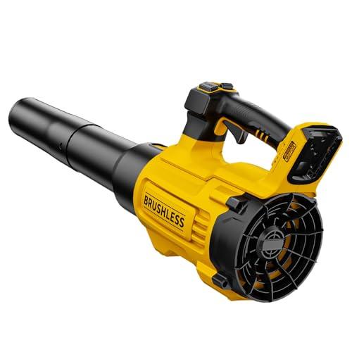 Nelhalt 20V Cordless Leaf Blower, Max 600 CFM/125 MPH Turbo Boost Mode Compatible with DeWALT 20V Max Battery, Brushless Motor, Ergonomic 3.6LBS for Driveway & Yard, Tool Only