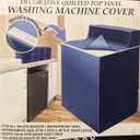 Better Home Zippered Vinyl Washing Machine or Dryer Cover Waterproof Dust Free Appliance Protection (Yellow Beige)