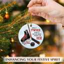2 x Hockey Christmas Ornaments 2025 - Ice Hockey Gifts for Players, Coach, Fans, Ceramic Sports Ornament for Christmas Tree, Gift-Ready Keepsake for Hockey Enthusiasts, Family, Friends