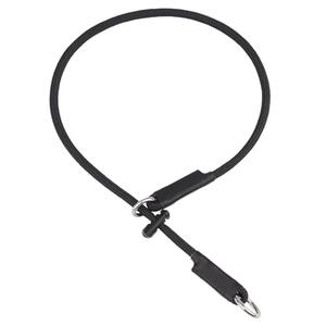 Martingale Dog Collar, 5/16” High-Strength Nylon Rope Slip Collar with Spring-Loaded Adjustable Stopper for Small, Medium & Large Dogs(Black, 26 inch)