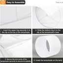 White Lamp Shade, Large Drum Lampshade 13" Top x 13" Bottom x 10" High, Replacement Lamp Shade Natural Linen Hand Crafted for Table Lamps Floor Lamps, Easy Assembly Required