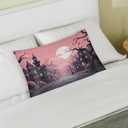 Satin Pillowcase Pink Halloween Satin Pillow case for Hair and Skin 20 x 30 Inches Smooth PillowCovers Pillow Cover with Envelope Closure (Queen)