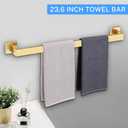 10-Piece Brushed Gold Bathroom Hardware Set Gold Towel Bar Set,Towel Holder/Rack for Bathroom,Stainless Steel Wall-Mounted 23.6 Inch Bathroom Accessories Set