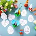 Tenceur 36 Sets Easter Eggs Craft for Kids Easter Eggs 3D Craft Easter Story Coloring Set with Sunday Activity Crafts for Kids Bible Sunday Bible Stories Gifts