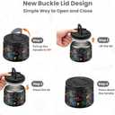 14oz Insulated Vacuum Food Jar with Buckle Lid, Soup Thermo for Hot Food Kids, Wide Mouth Leakproof Stainless Steel Lunch Container with Spoon-Black Game