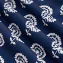 Navy Blue Floral Throw Pillow Covers 18x18 Boho Farmhouse Sofa Pillow Covers Set of 2, Vintage Flower Pillowcase Decorative Neutral Boho Pillowcases for Couch Living Room Home Decor, Navy Blue