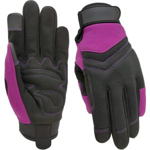 Thorn Proof&Puncture Resistant Gardening Gloves with Grip,Garden Glove for Women, Leather Yard Work Gifts (Large, 1 Pair Per Pack-purple Work Gloves)