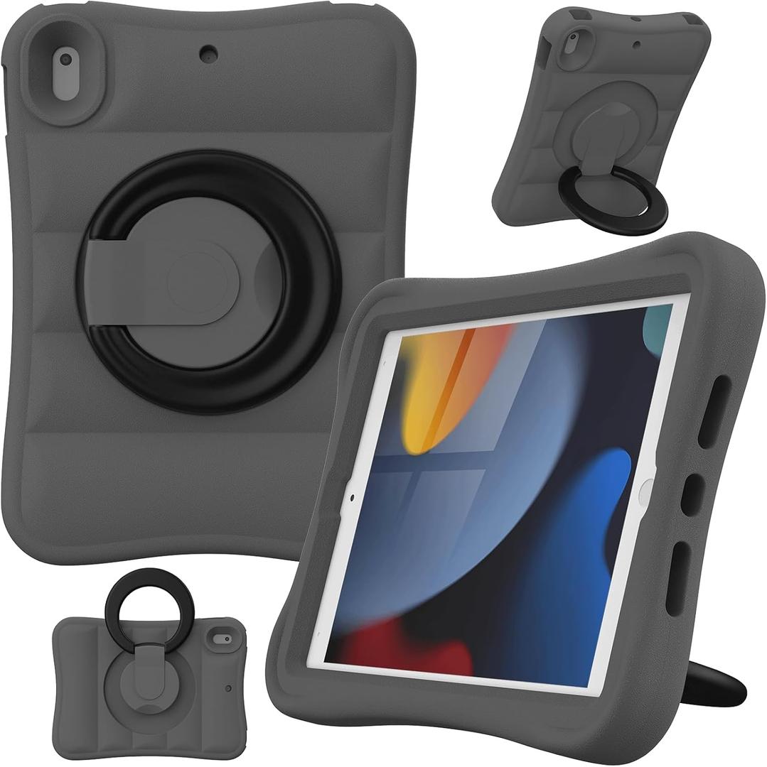 MRWHO Kids Case for iPad 9th 8th 7th Generation 10.2 inch  Sturdy Lightweight Flexible Shockproof Stand Handle Girls Boys Case for iPad 9 8 7 Gen 2021/2020/2019, Grey MRWHO Kids Case for iPad 9th 8th 7th Generation 10.2 inch  Sturdy Lightweight Flexible Shockproof Stand Handle Girls Boys Case for iPad 9 8 7 Gen 2021/2020/2019, Grey