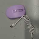 PEIOUS Wireless Mouse Jiggler - LED Wireless Mice with Build-in Mouse Mover, Rechargeable Moving Mouse for Laptop with Undetectable Random Movement Keeps Computers Awake - Purple