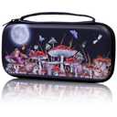 WtallasiSei Mushrooms Moon Butterfly Carry Case Compatible With Nintendo Switch Lite And Switch Oled, Hard Portable Travel Storage Bag For Accessories Console Games