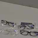 Gaoye +3.0 Reading Glasses Men - Blue Light Blocking Lenses, TR90 Frames, UV400 - Eyeglasses with Clear Vision (A4 Pack Black)