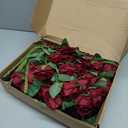 80 Pcs Roses Artificial Flowers, Silk Black & Red Artificial Flowers Petals Long Stem Roses for Wedding Bouquet Home Party Decor