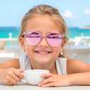 HJSTES Polarized Kids Sunglasses for Girls Boys, 100% UV Protection for Children Sun Glasses, 50MM(Pink Frame/Pink Mirrored+Black Frame/Black Lens)