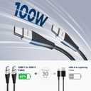 USB C to USB C Cable 6FT 2Pack, 100W Type C Charger Fast Charging Cord Braided, USBC Cable for iPhone 17 Pro Max 16/15, iPad Pro/Air/Mini, MacBook Pro/Air, Samsung, Pixel Phones, Tablets and Laptops