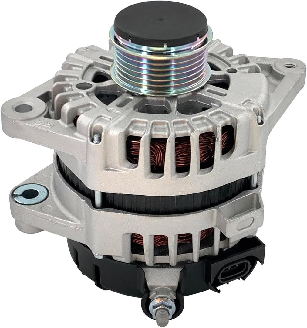 Alternator for 2018 2019 Hyundai Accent 2017 2018 2019 Kia Soul Seltos Rio 1.6L 130A 12V CW 6-Groove Clutch Pulley Replace 373002B970 2626125