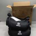 Diono Solana, No Latch, Pack of 2 Backless Booster Car Seats, Lightweight, Machine Washable Covers, Cup Holders, Black