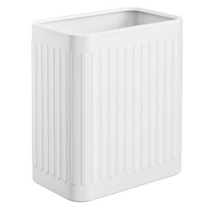 Bin Aid Small Bathroom Can, 2.1 Gallon Bathroom Garbage Can, Stainless Steel Waste Basket for Office, Under Desk, Bedroom, Rv, White