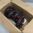 5 Inch Caster Wheels Heavy Duty with Dual-Lock Safety Brake and Rubber Tire Wheels, Heavy Duty - 400 Lbs Per Caster for Workbench, Trolley, Cabinet, Swivel Rubber Wheel 4-Packs with mounting Hardware