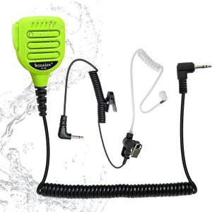 WODASEN 2.5mm 1-Pin Speaker Mic Walkie Talkie Handheld Microphone Shoulder Lapel Hand Mic for Talkabout T100 T200TP T260TP T402 T460 T600 T800 MR350R MH230R FR60 HYT TC-320 Radio (128-Green)