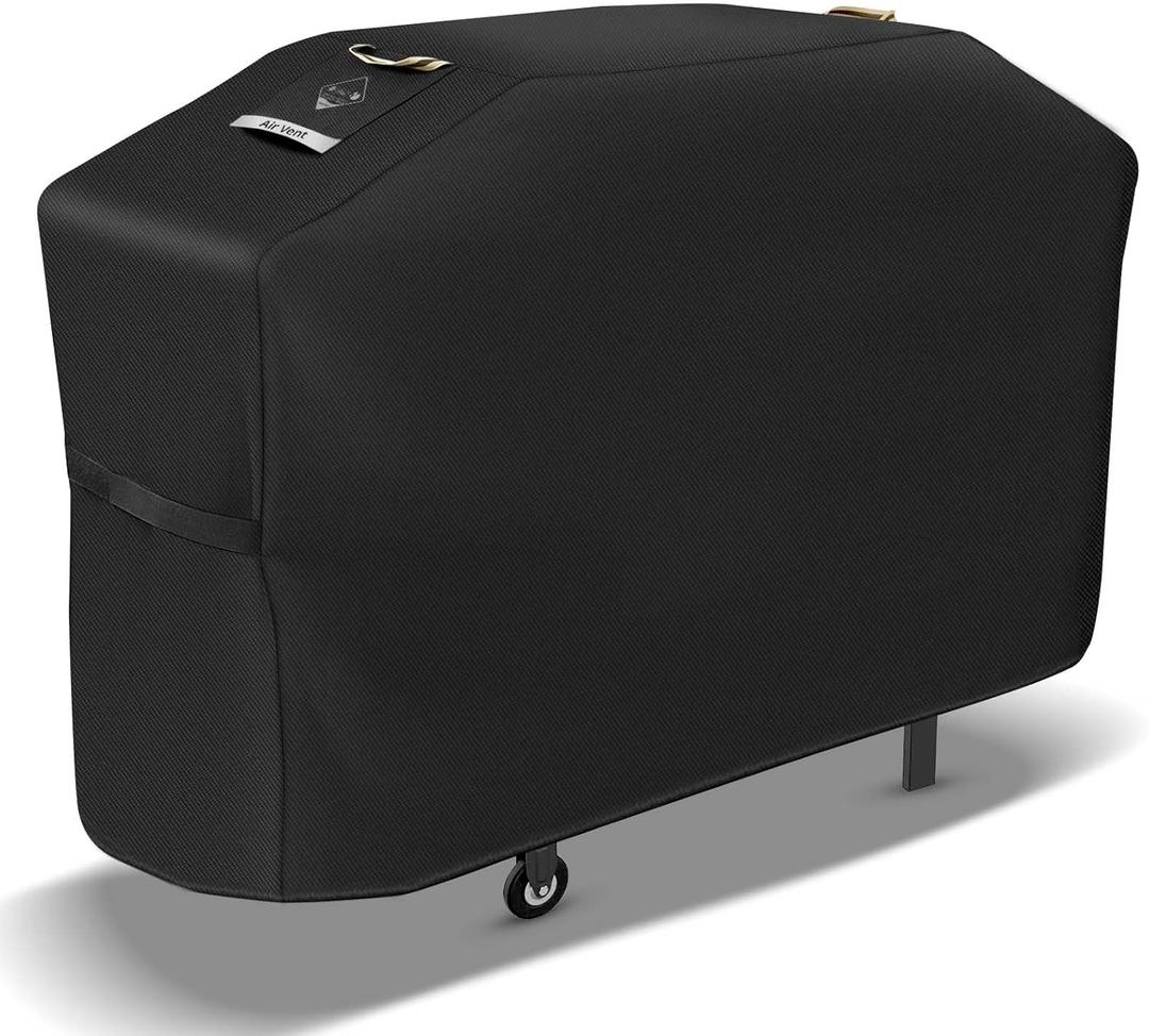 PasWith Griddle Cover for Blackstone 28 inch Griddle with Hood,Upgraded Rip-Proof & Waterproof Windproof 600D 5483 Grill Cover for Blackstone 2 Burner Griddle with Strap and Air Vent